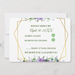 Gorgoous Lilac Vineyard Wedding RSVP