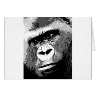 Gorila blanco y negro