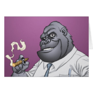 Gorila de Boss del hombre de negocios del cigarro