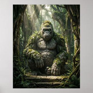 Gorila de Piedra Arte Monolítico de la Jungla
