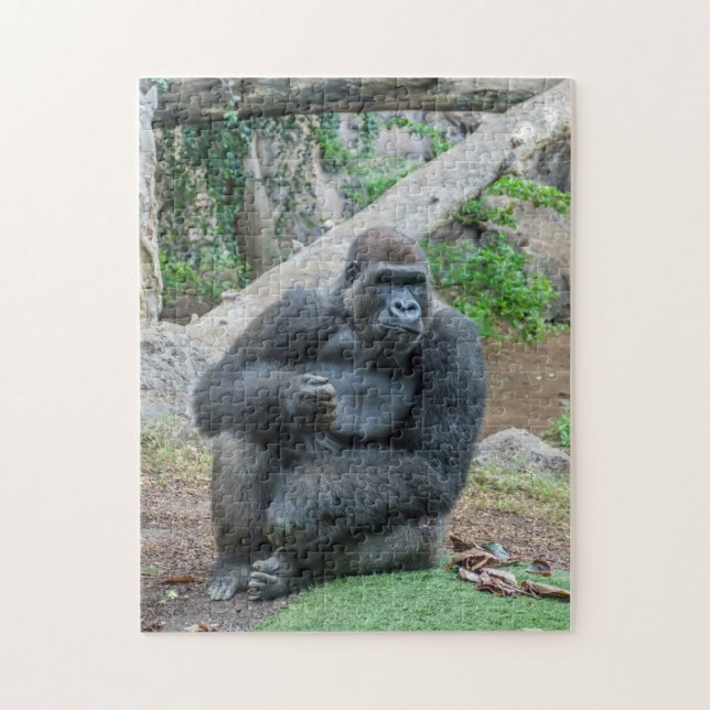 Gorila en el rompecabezas del zoológico (Vertical)