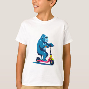 Gorila en una motoneta infantil - Camiseta diverti