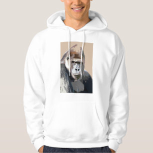 Gorila Face Hoodie - Gorilas Camisetas Animales