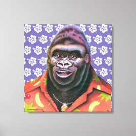 Gorila vana de arte de la pared de lona premium