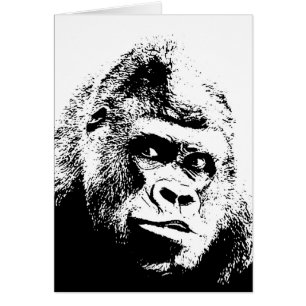 Gorilla de arte pop blanco negro