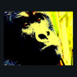 Gorilla Face Pop Art Poster Print. Gorilla Posters<br><div class="desc">Gorilla Head Pop Art Digital Photography Artwork - Wild Animals Mountain Gorillas Pictures - Mountain Gorilla Face Close Look - Primates Artwork</div>