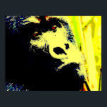 Gorilla Face Pop Art Poster Print. Gorilla Posters<br><div class="desc">Gorilla Head Pop Art Digital Photography Artwork - Wild Animals Mountain Gorillas Pictures - Mountain Gorilla Face Close Look - Primates Artwork</div>