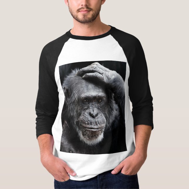 GORILLA Gran Cara, camisetas de simios contemplati (Anverso)