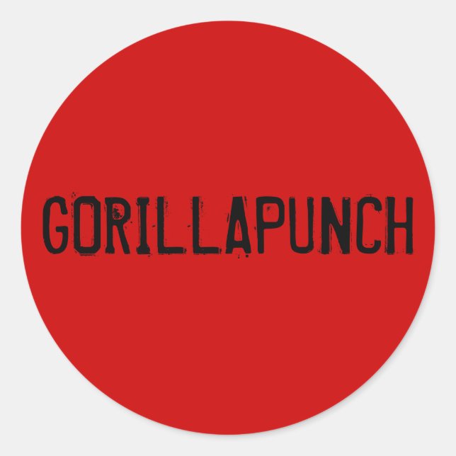 GORILLAPUNCH PEGATINAS RED (Anverso)