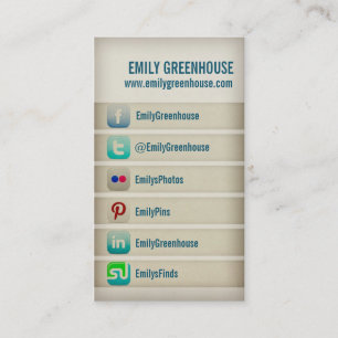 Gorjeo social de Facebook de la tarjeta de visita