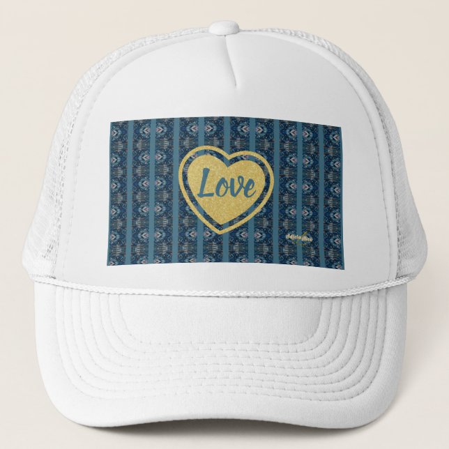 Gorra a rayas azules del poeta Adiela Akoo (Anverso)