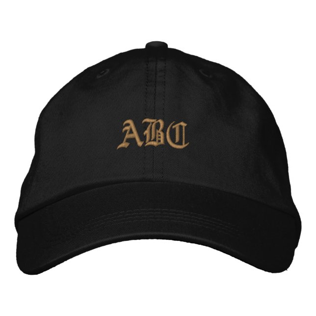 Gorra ajustable de algodón embrojado monogramado (Anverso)