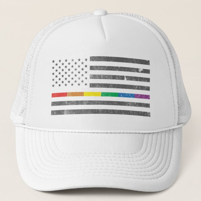 Gorra americano del camionero de la bandera del (Anverso)
