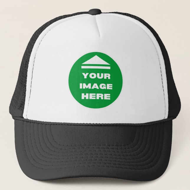 Gorra - Añadir su imagen - Negro - Personalizado (Anverso)