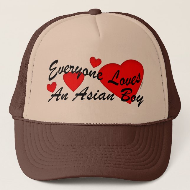 Gorra asiático del muchacho de los amores (Anverso)