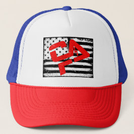 Gorra azul blanco rojo del camionero de CFHV