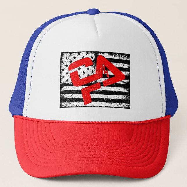 Gorra azul blanco rojo del camionero de CFHV (Anverso)