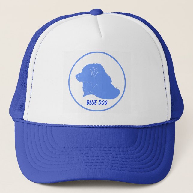 Gorra azul de Demócrata del perro (Anverso)