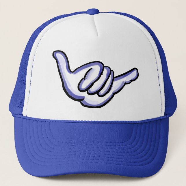 Gorra azul de Hawaii del shaka (Anverso)