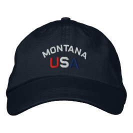 Gorra azul de la Marina Borrada de Montana USA