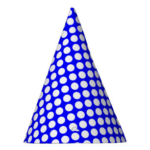 Gorra azul de moda con puntos blancos sólidos bril