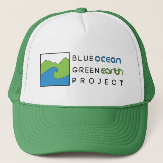 Gorra azul del camionero del verde de la tierra