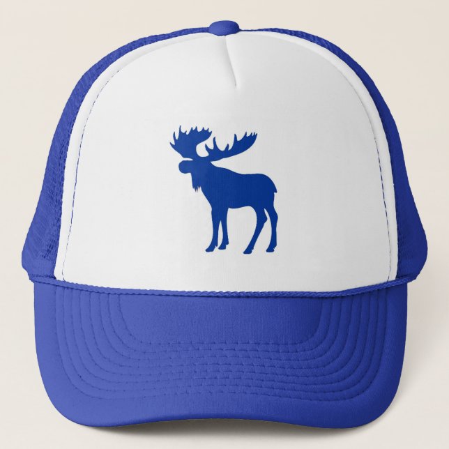 Gorra azul simple de los alces (Anverso)
