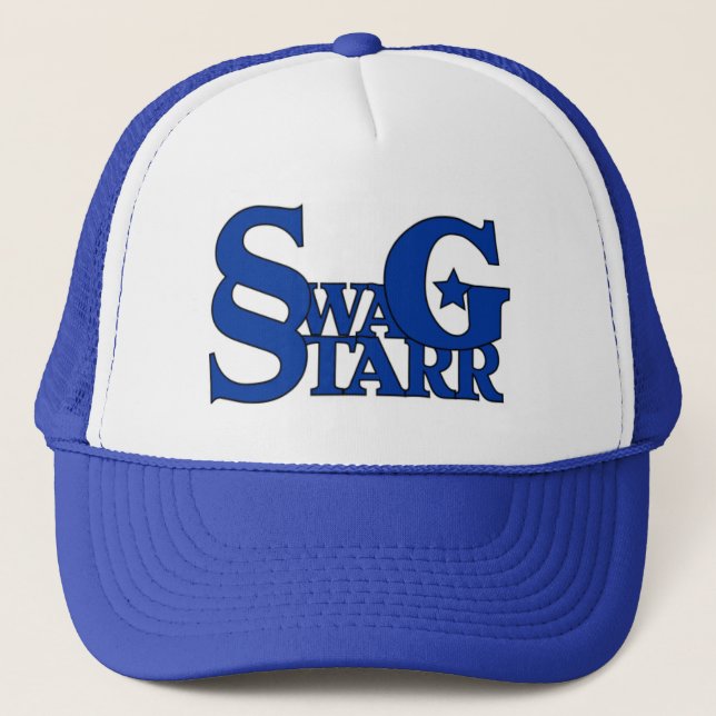 Gorra azul y blanco de Starr del Swag (Anverso)