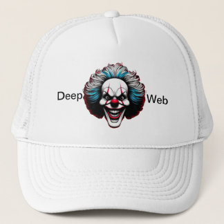 Gorra blanca con logo y texto Deep Web