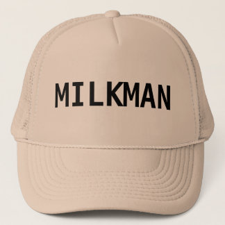 Gorra blanco del camionero del lechero
