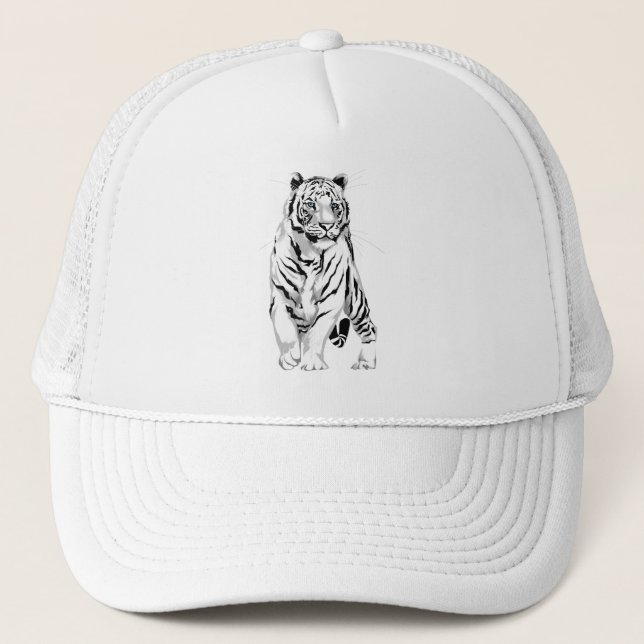 Gorra blanco majestuoso del tigre (Anverso)