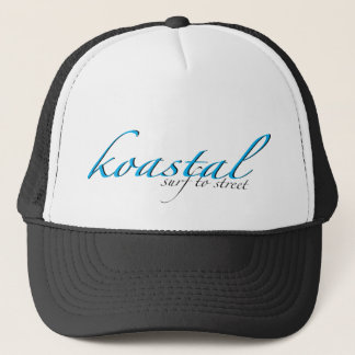 Gorra blanco negro del camionero de Koastal