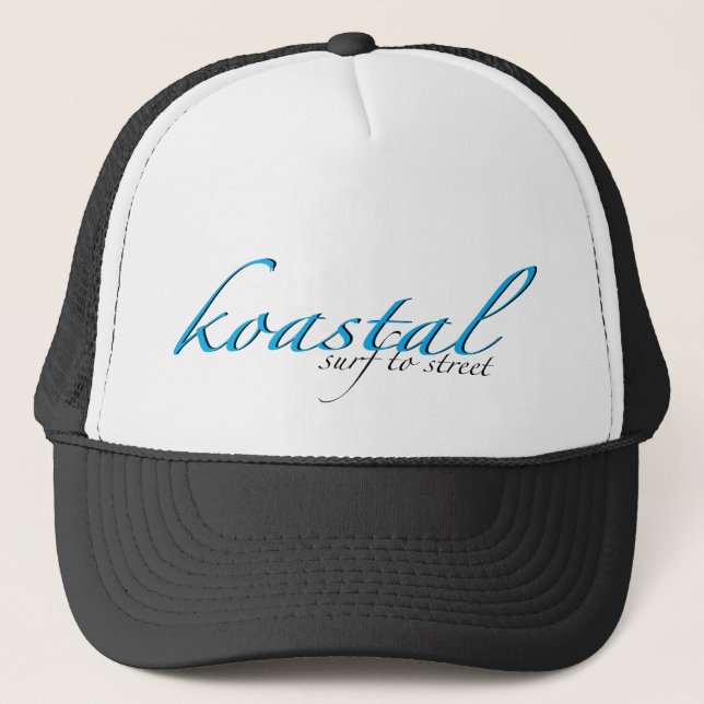 Gorra blanco negro del camionero de Koastal (Anverso)