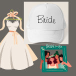 Gorra Boda blanco<br><div class="desc">Texto de mano simple Gorra de Boda de novia. Ideal para la soltera y la fiesta nupcial.</div>