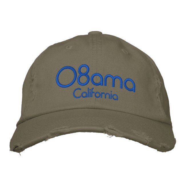 Gorra Bordada '08bama, California (Anverso)