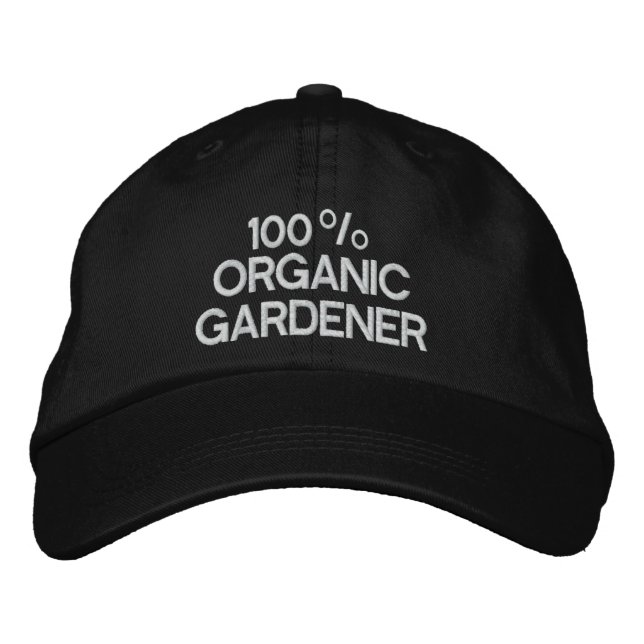 Gorra Bordada 100% Gardener orgánico (Anverso)