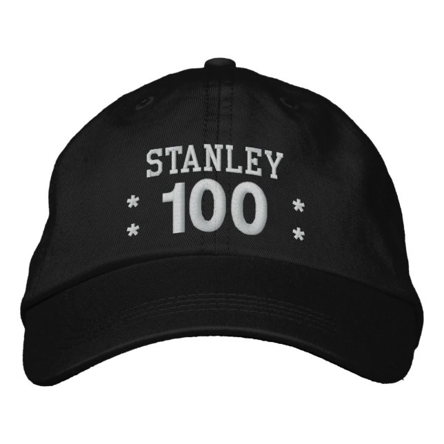 Gorra Bordada 100 NOMBRE personalizado BLANCO BLANCO BLANCO V01F (Anverso)