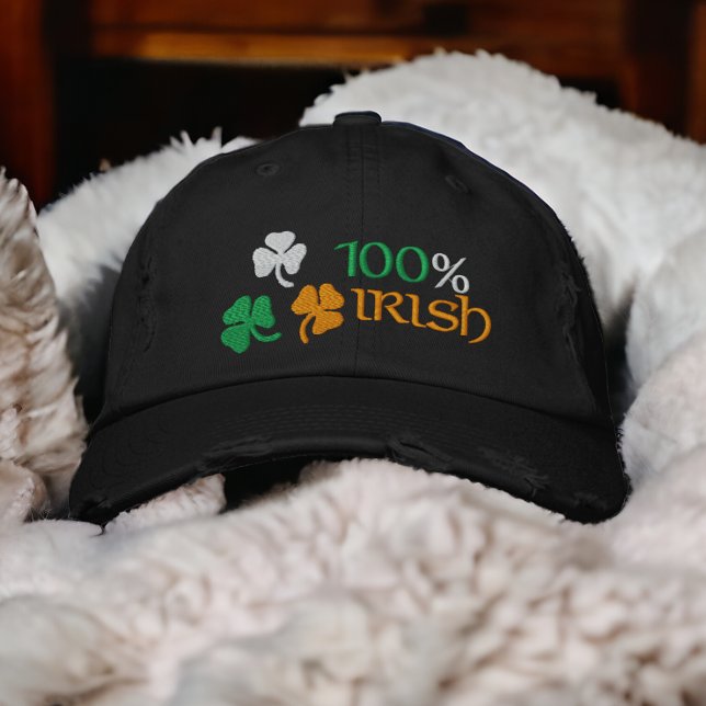 Gorra Bordada 100% Shamrock irlandés (Shamrocks Embroidered Baseball Cap from Ricaso. Ideal for St Patrick's Day 100%  Irish )