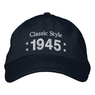 Gorra Bordada 1945 o cualquier año 70 cumpleaños A4 en blanco y