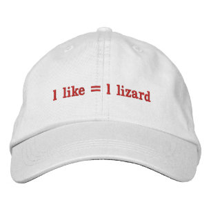 Gorra Bordada 1 me gusta = 1 lagarto
