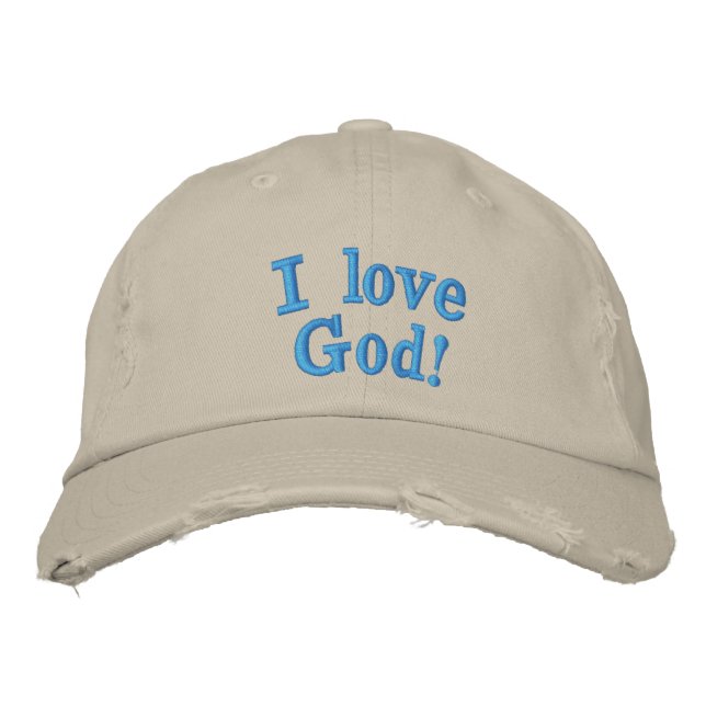 Gorra Bordada 2. ¡Amo a Dios! (Anverso)