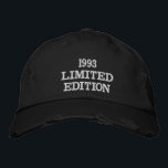 Gorra Bordada 30.º cumpleaños Golfer Limited Edition Funny<br><div class="desc">Límite de béisbol de edición limitada. 30 cumpleaños,  golfista,  deporte,  gorra divertida. Puedes personalizar con tu año.</div>