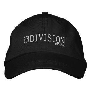 Gorra Bordada 3gorra de DIVISIÓN negro
