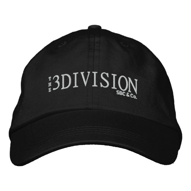 Gorra Bordada 3gorra de DIVISIÓN negro (Anverso)