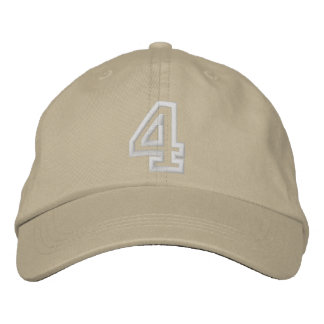 Gorra Bordada "4" Número atlético pequeño