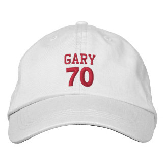 Gorra Bordada 70 Nacimiento Nombre Personalizado Bordado Rojo V1