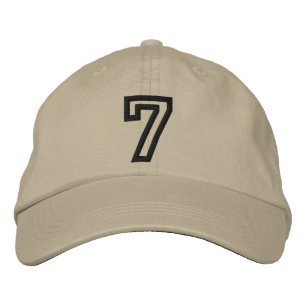 Gorra Bordada "7" Número atlético pequeño