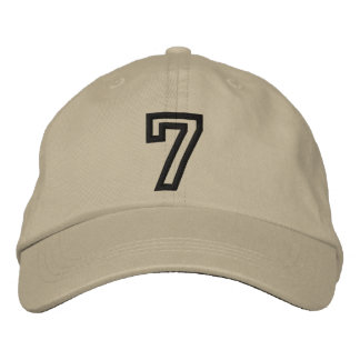 Gorra Bordada "7" Número atlético pequeño