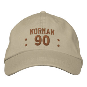 Gorra Bordada 90 Birthday Custom Name STONE y PENNY V01F3