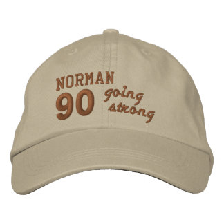 Gorra Bordada 90 Cumpleaños con fuerte PIEDRA y PENNY V01F4